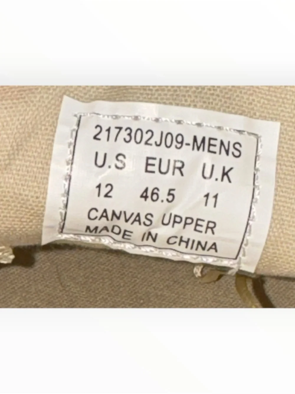 Men’s 12 Casual Boat Shoes Sneakers Cream Canvas Brown Trim NWOT U.S. Polo Assn.